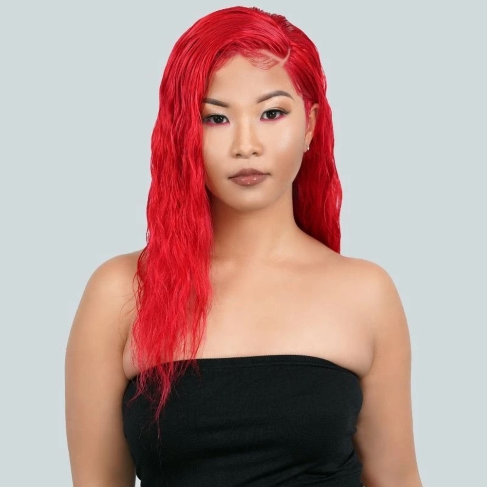 NEW Red Sapphire Front Lace Wig 20”